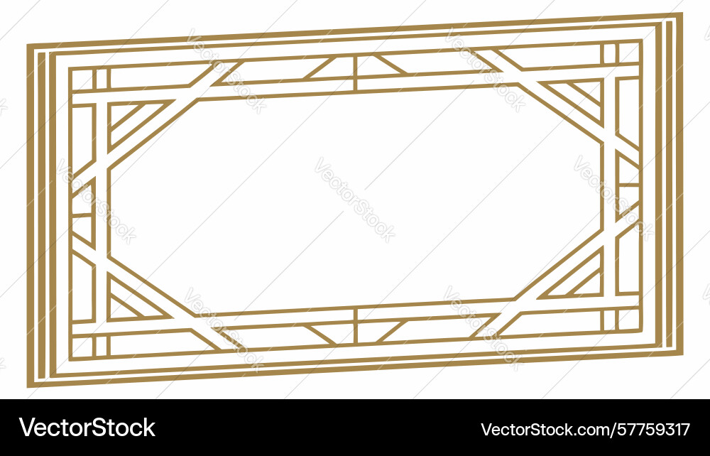 Modern abstract geometric pattern rectangle frame Vector Image