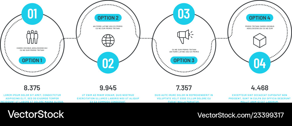 Process Flow Infographic Number Chart vector image