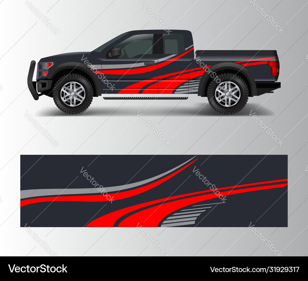 Race Car Wrap Graphics Vector Image