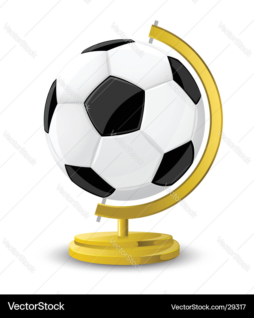 Soccer Globe Illustration vector image
