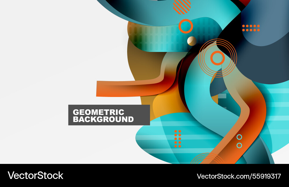 Vibrant abstract background overlapping shapes Vibrant abstract background overlapping shapes vector image