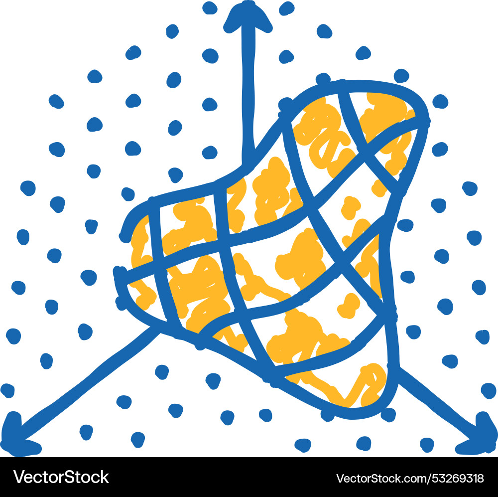 3d modeling process icon doodle 3d modeling process icon doodle vector image