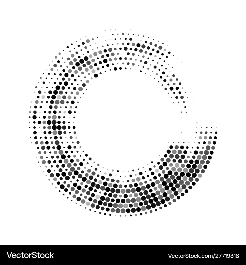 Abstract Geometric Dots - Circle Pattern vector image