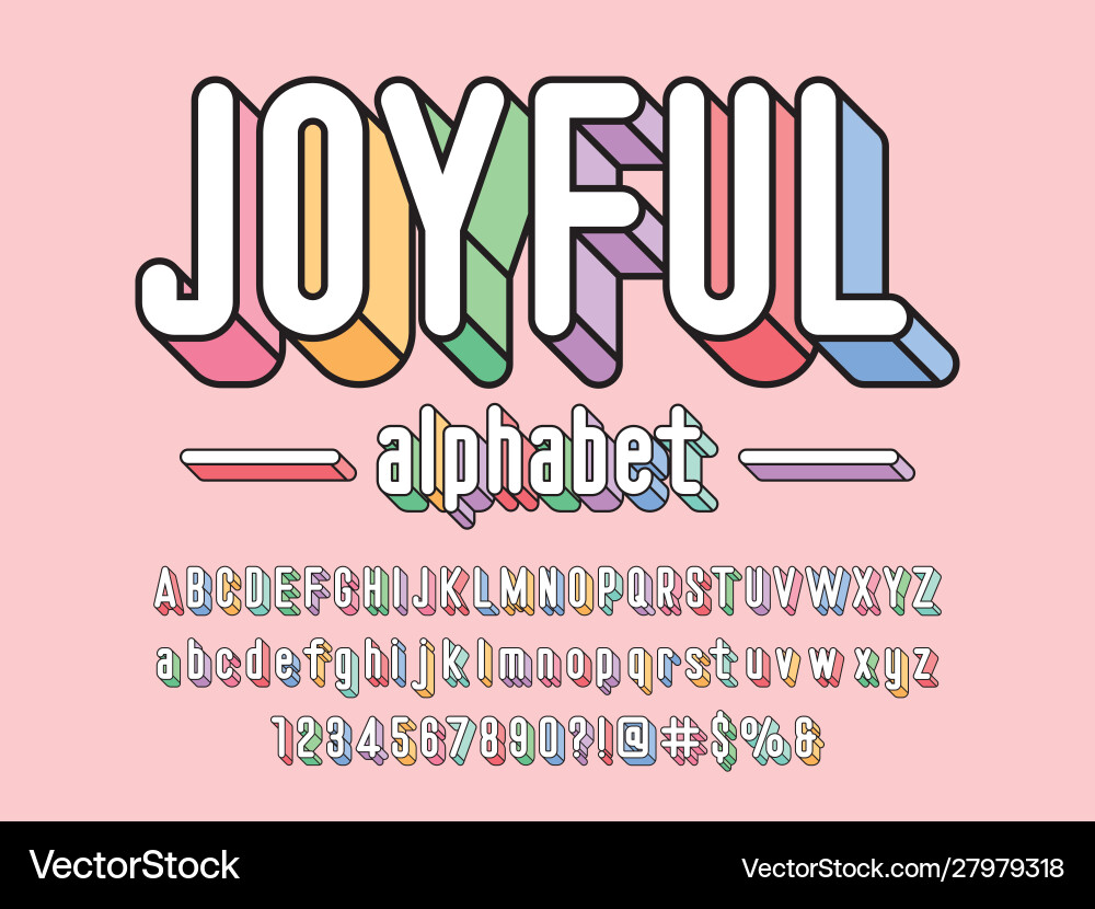 Colours Writing Font Colour font Royalty Free Vector Image - VectorStock