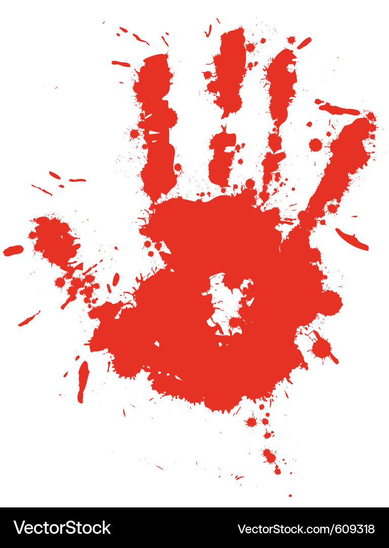 Handprint Splash Vector Image