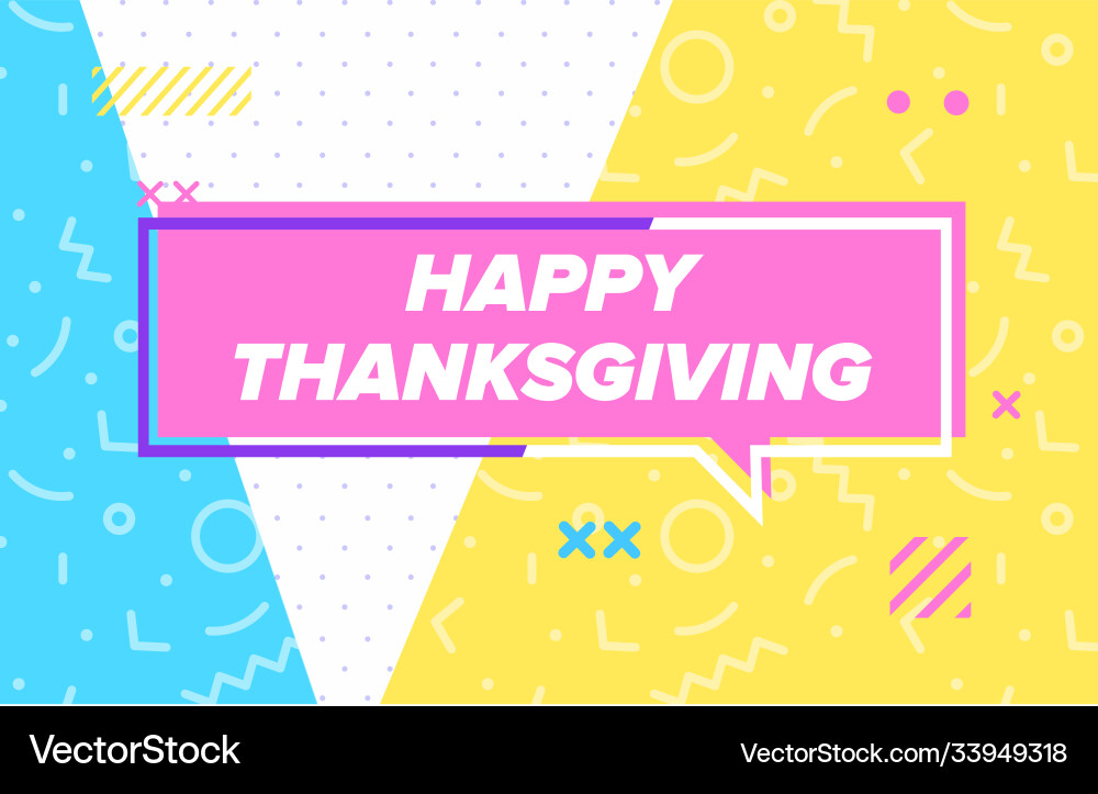 Happy thanksgiving in design banner Happy thanksgiving in design banner vector image