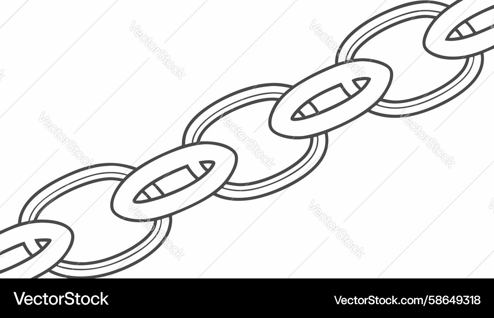 Interlocking chain link strength connection Vector Image