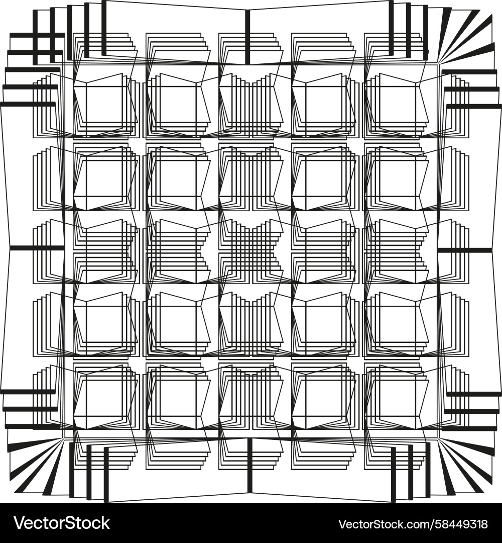 Intricate Geometric Grid Pattern Vector Image