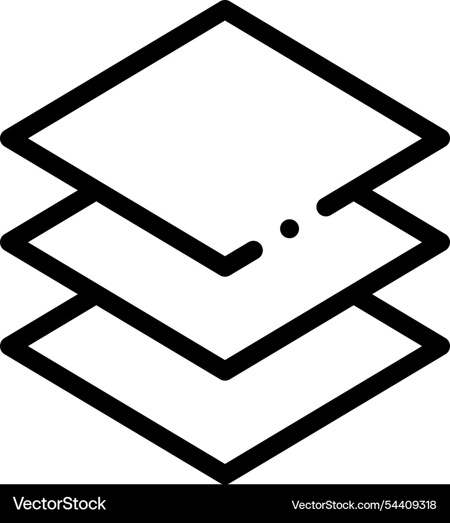 Layout icon thin linear style design isolated Layout icon thin linear style design isolated vector image
