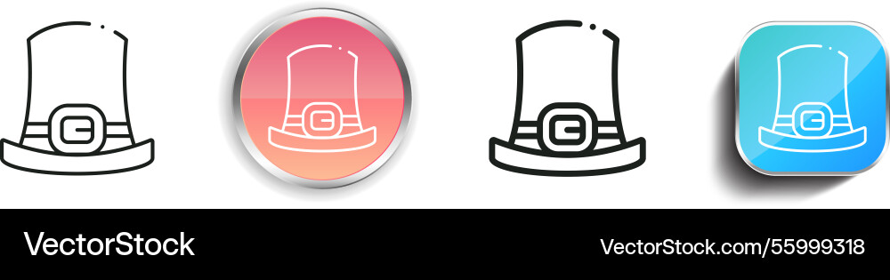 Leprechaun icon thin linear regular and button vector image