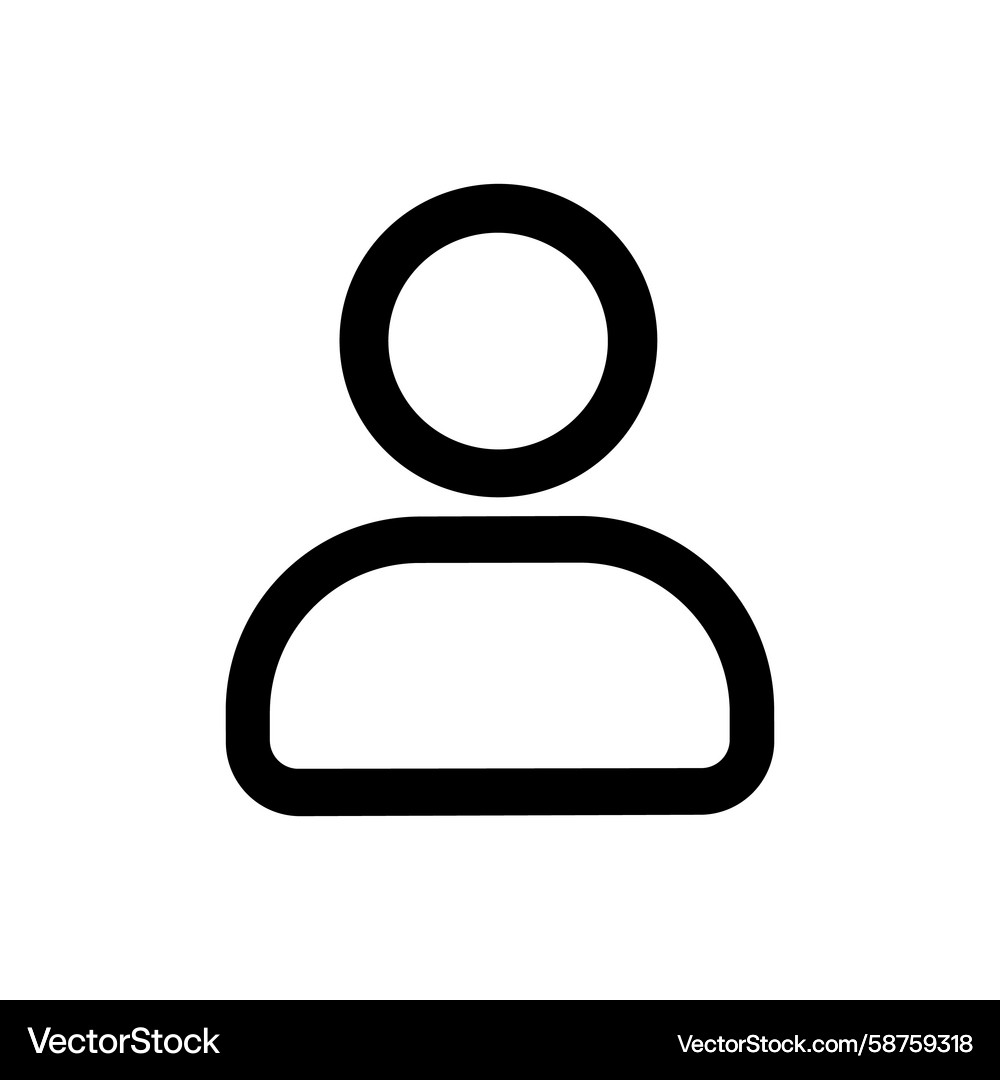 Line Style User Icon Vector Image