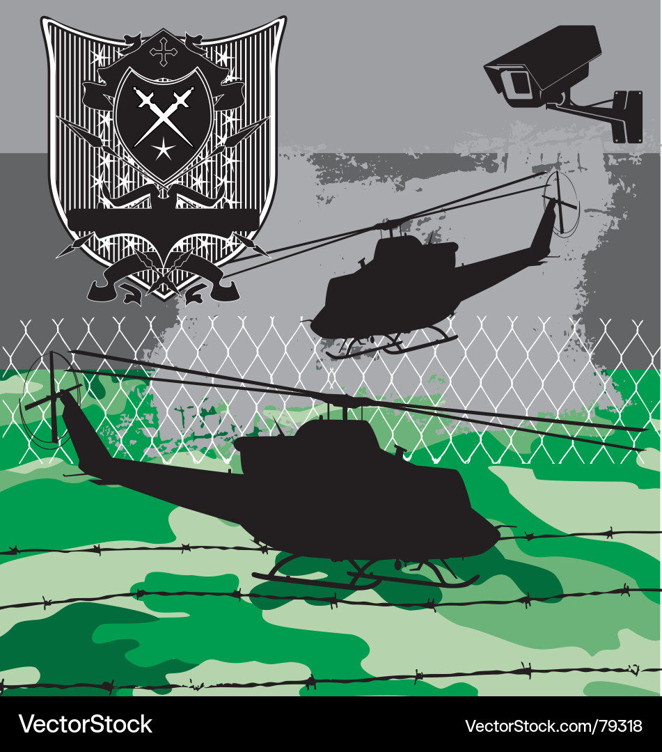 Military Symbols and Patterns Vector Image