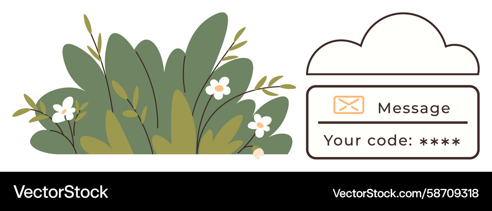 Secure Messaging & Nature Vector Image