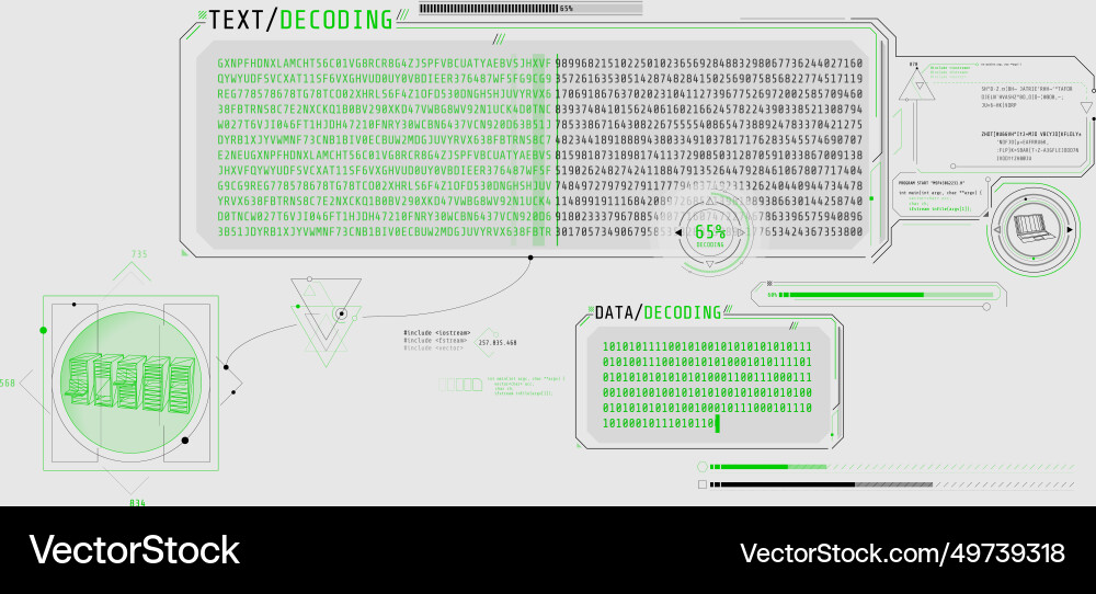 Server data processing interface with text Server data processing interface with text vector image