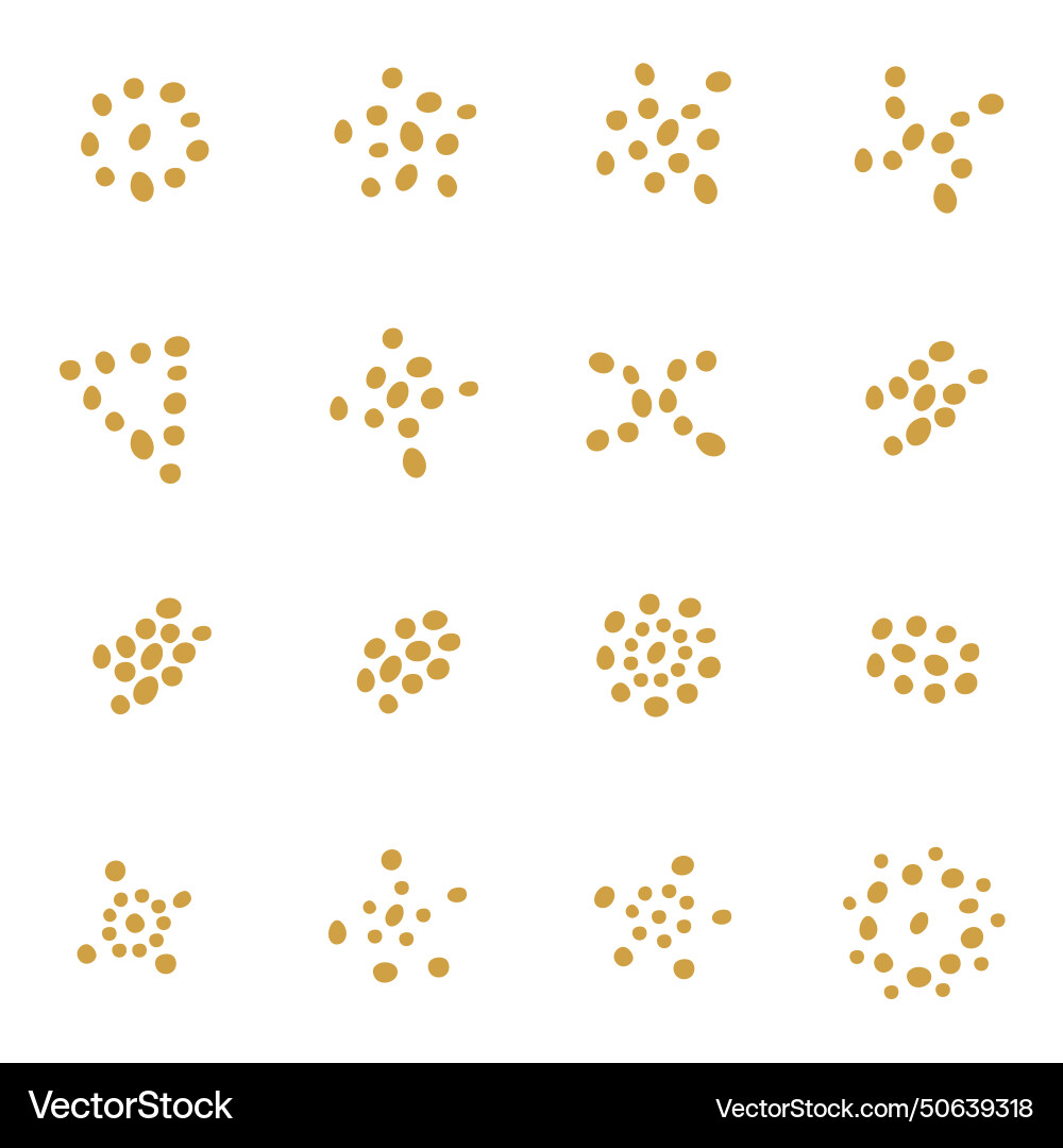 Set of round blob isolated for decoration Set of round blob isolated for decoration vector image
