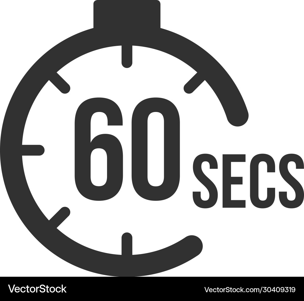 60 Zweiter Countdown Timer Icons vektorbild