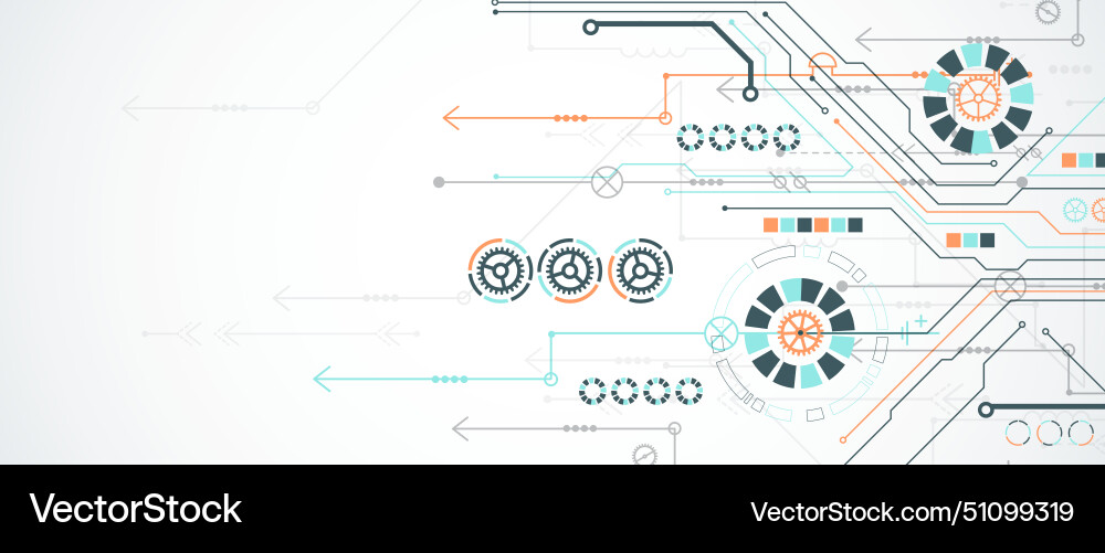 Abstract background on a technological theme vector image