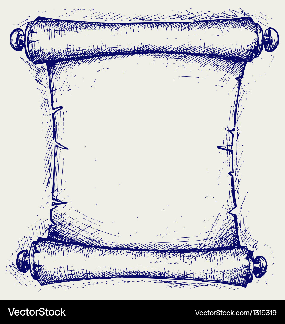 Ancient Parchment Scroll Vector Image