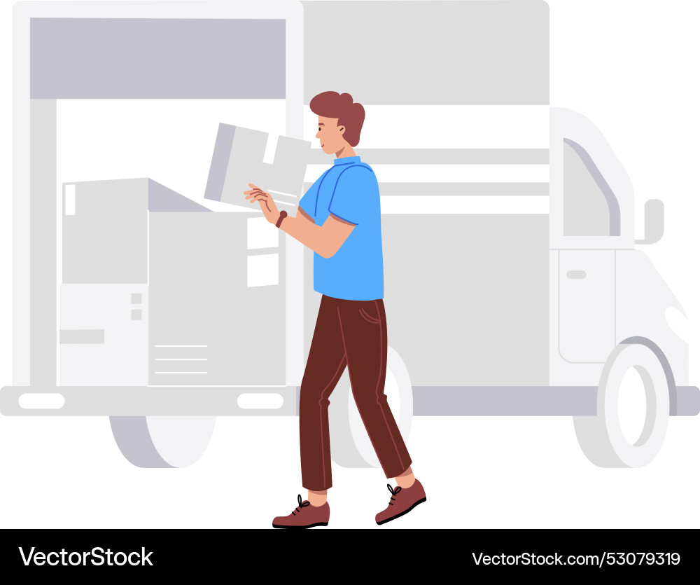 Basic rgbcharacter based flat of truc vector image