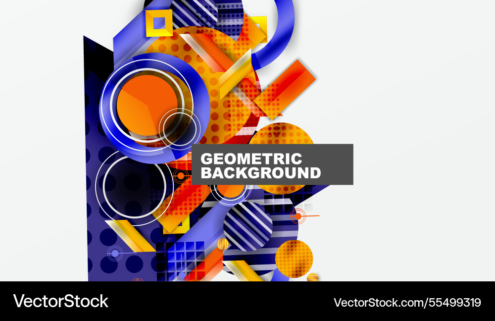 Complex geometric background with circles Complex geometric background with circles vector image