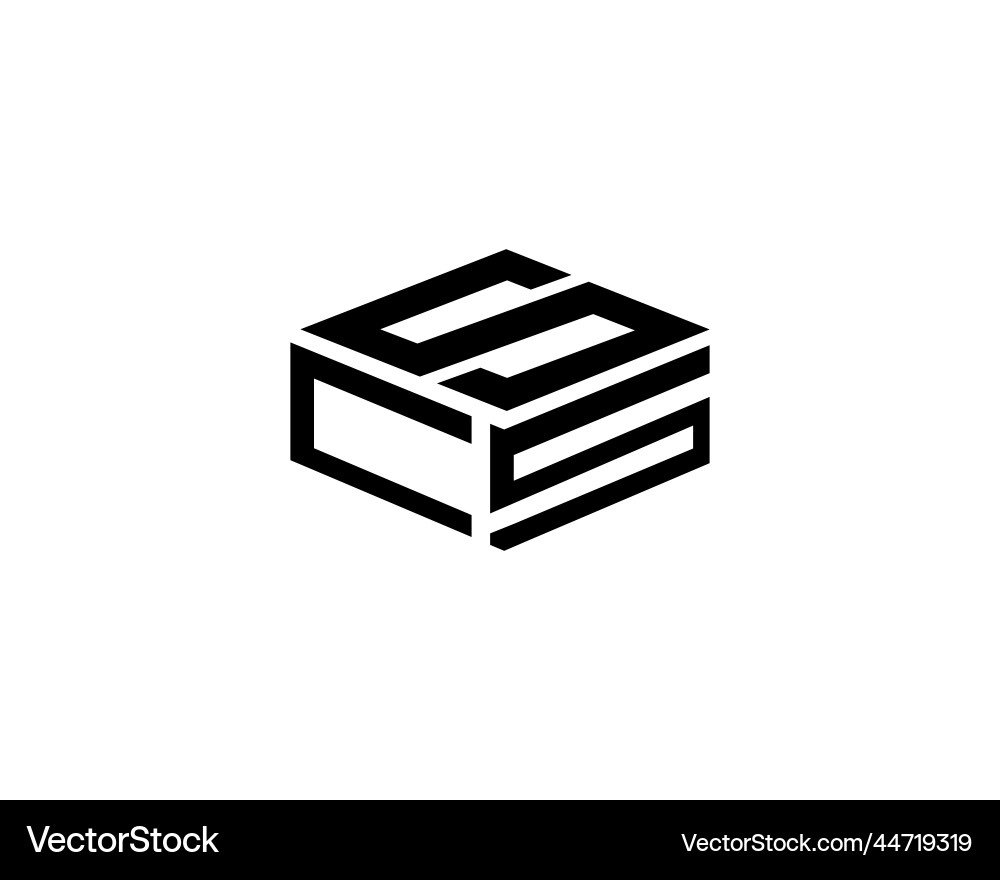 Creative css and scs letter initial modern logo Creative css and scs letter initial modern logo Vector Image