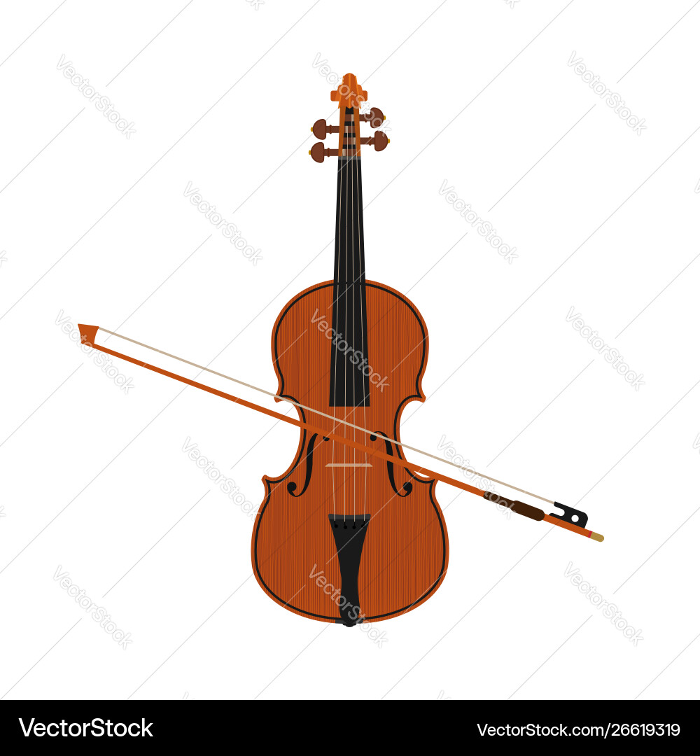 Elegant Violin Portrait Vector Image