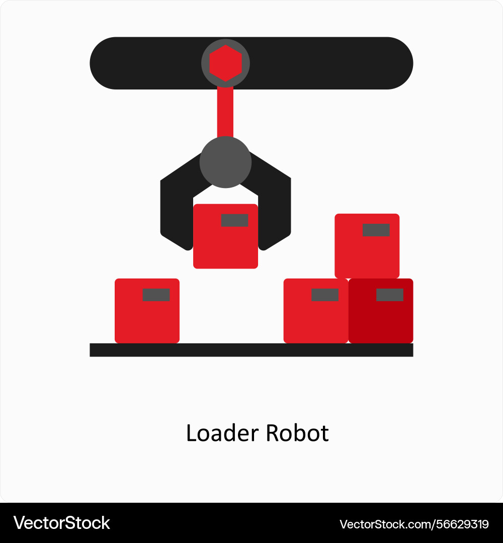 Loader robot icon concept Vector Image