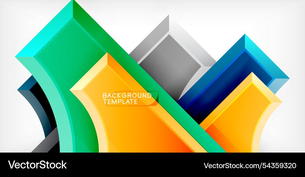 Arrow with round elements color geometric shapes Vector Image