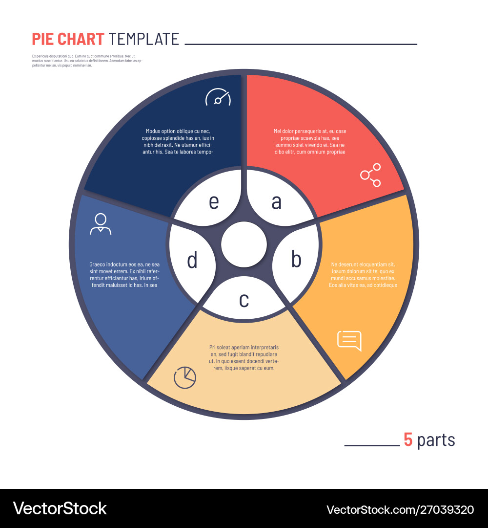 Circle Chart Template - Data Visualization vector image