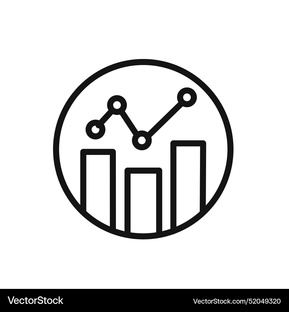 Data visualisation icon linear graphics sign vector image