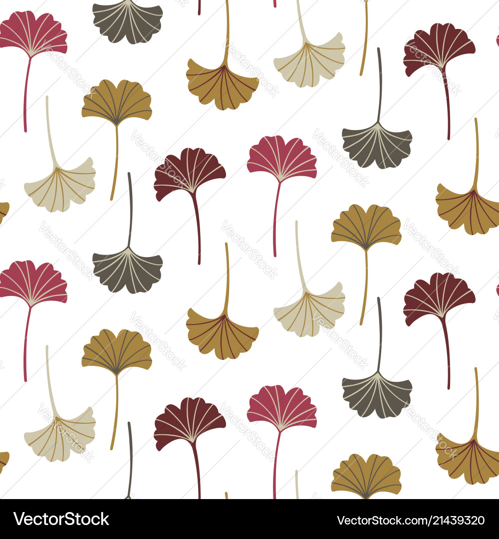 Elegant Ginkgo Leaf Pattern Vector Image