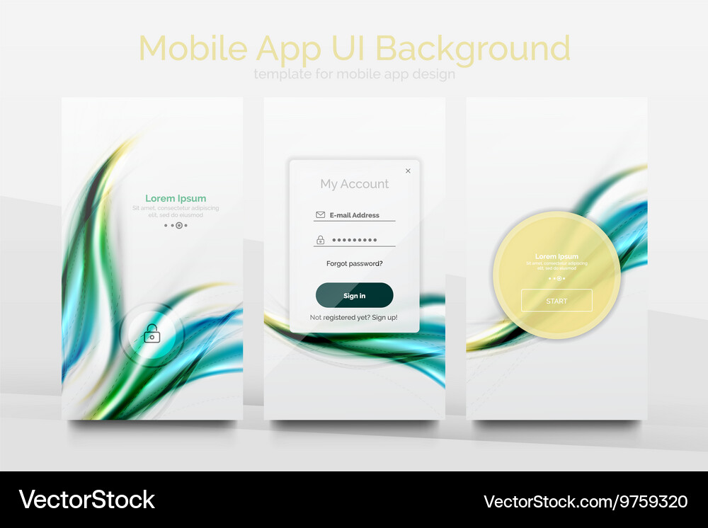 Mobile application interface background design Vector Image