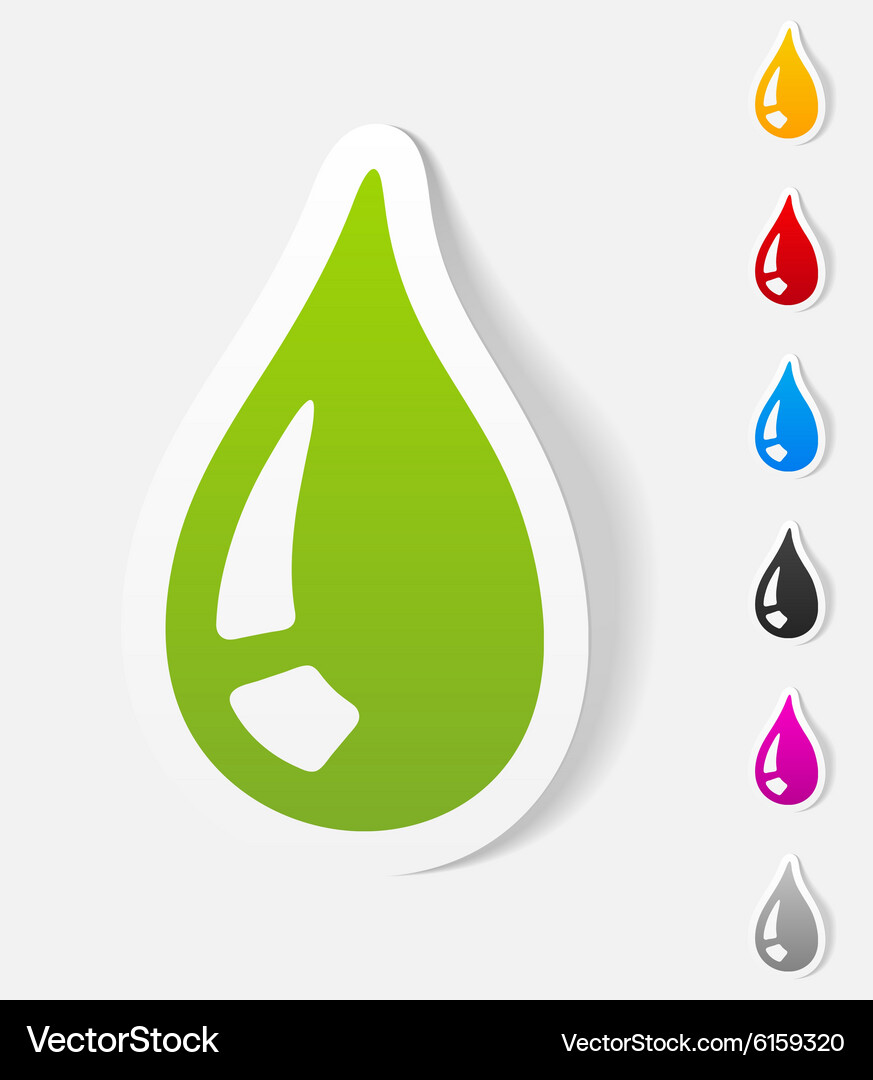 Realistic design element drop Vector Image