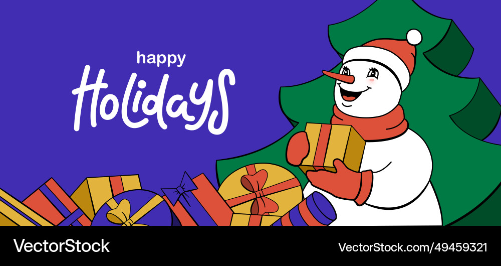 Christmas and new year holiday poster card Christmas and new year holiday poster card vector image