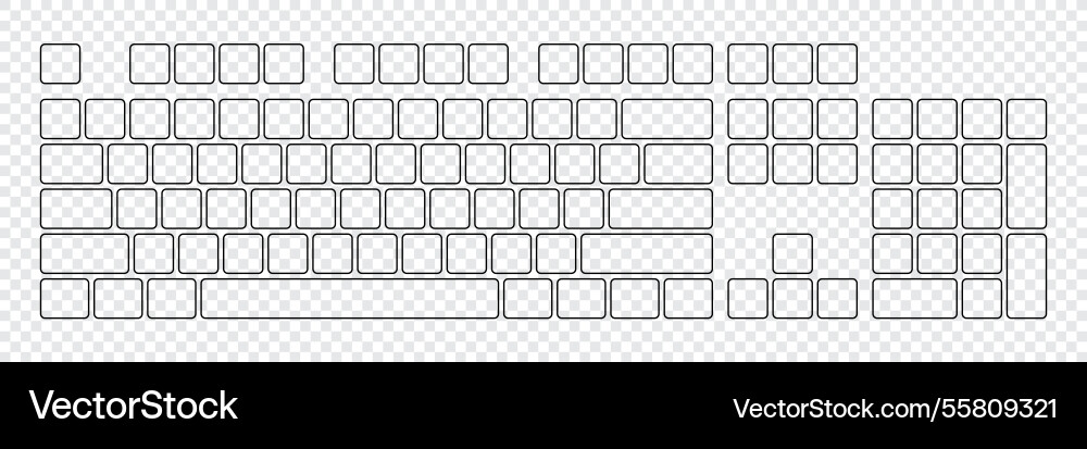 Computer Tastatur-Taste Layout Vorlage Computer Tastatur-Taste Layout Vorlage vektorbild