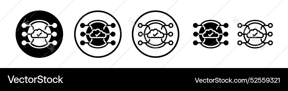 Edge computing icon set on white background Edge computing icon set on white background Vector Image