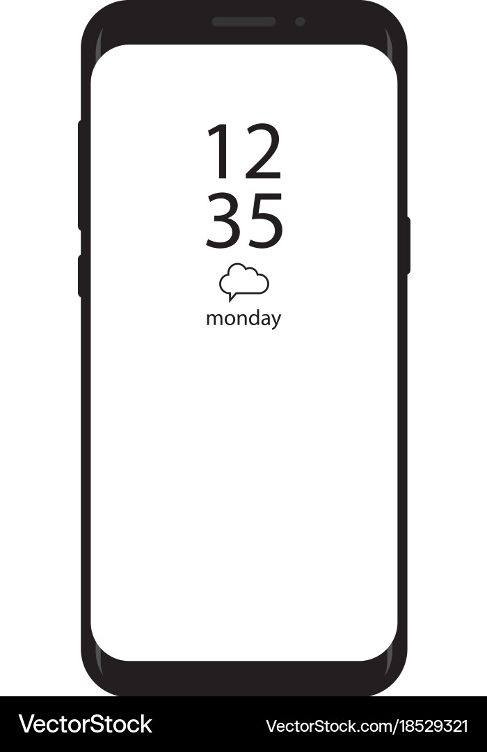 New version of smartphone with time display Vector Image