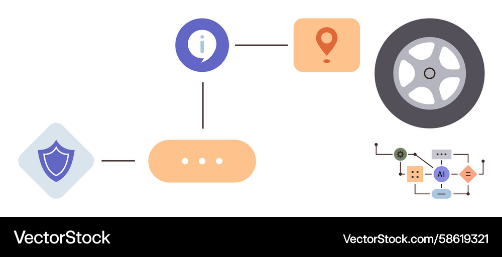 Process of smart automation in navigation Process of smart automation in navigation Vector Image