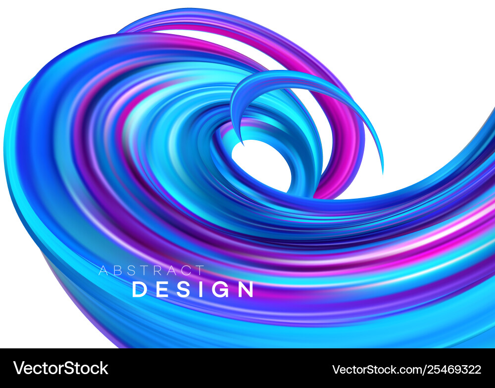 Abstract Fluid Color Flow vector image