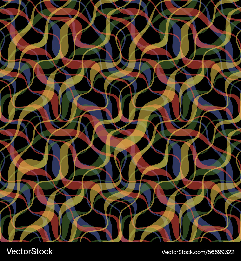 Abstract wave seamless pattern color background Vector Image