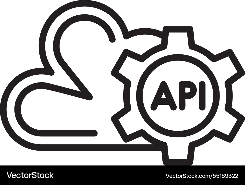 Api line icon design vector image