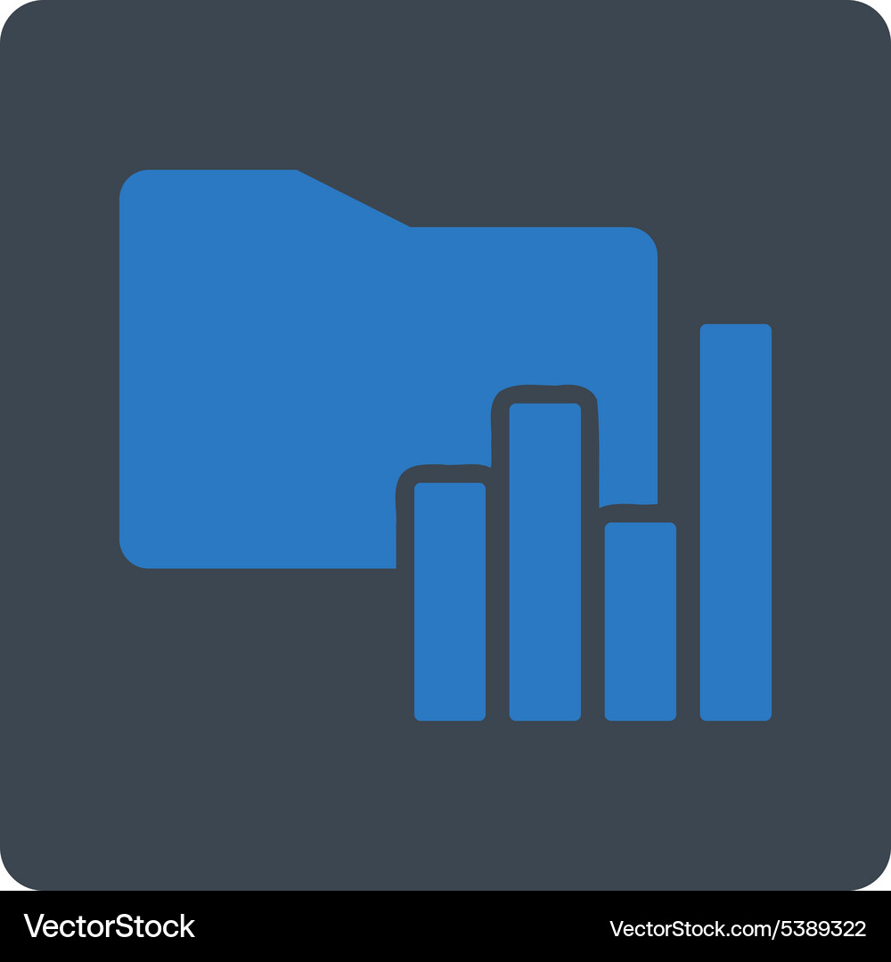 Charts folder icon Vector Image