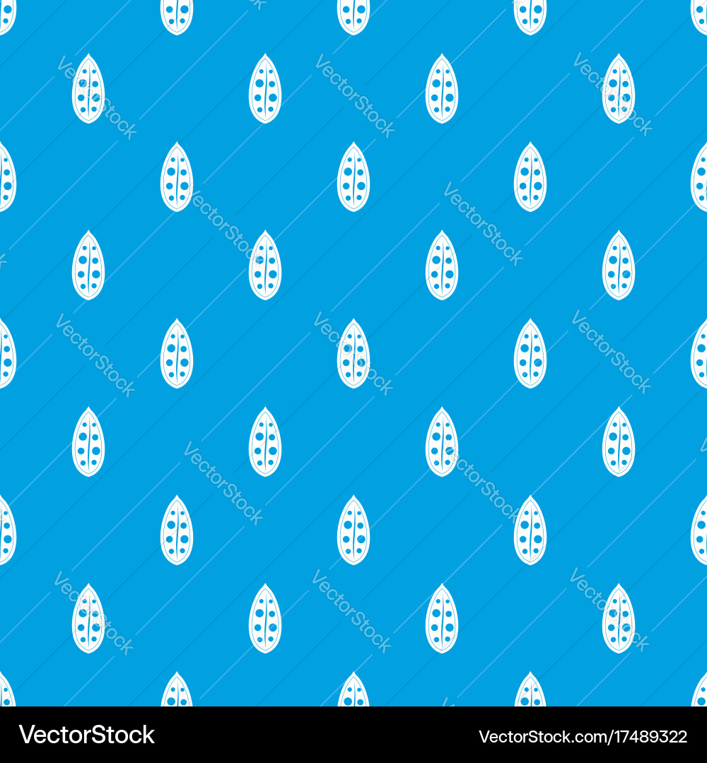 Cocoa pod pattern seamless blue vector image