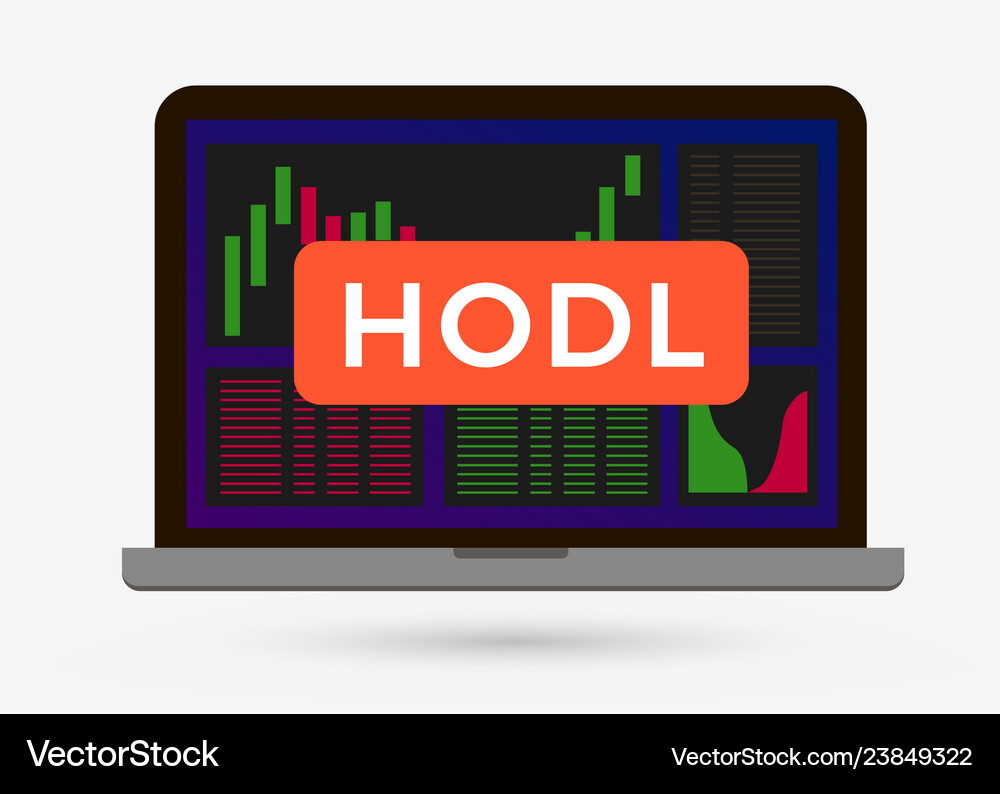 Cryptocurrency HODL Button Chart – Royalty-Free Vector | VectorStock