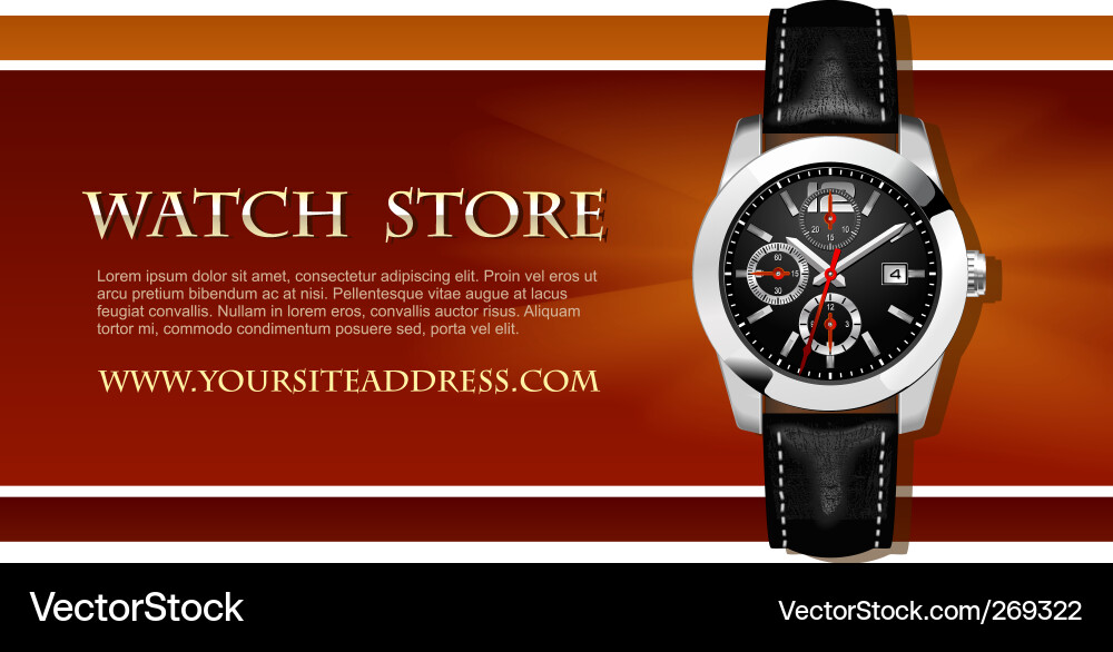 Elegant Watch Business Card vector image