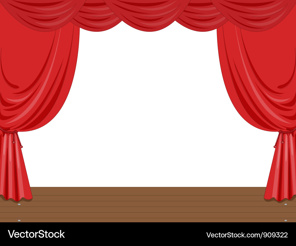 Empty Theater Stage Vector Image