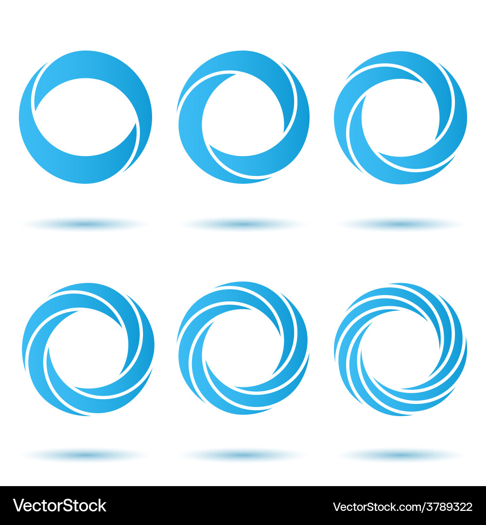 Modern Segmented Circle Set vector image