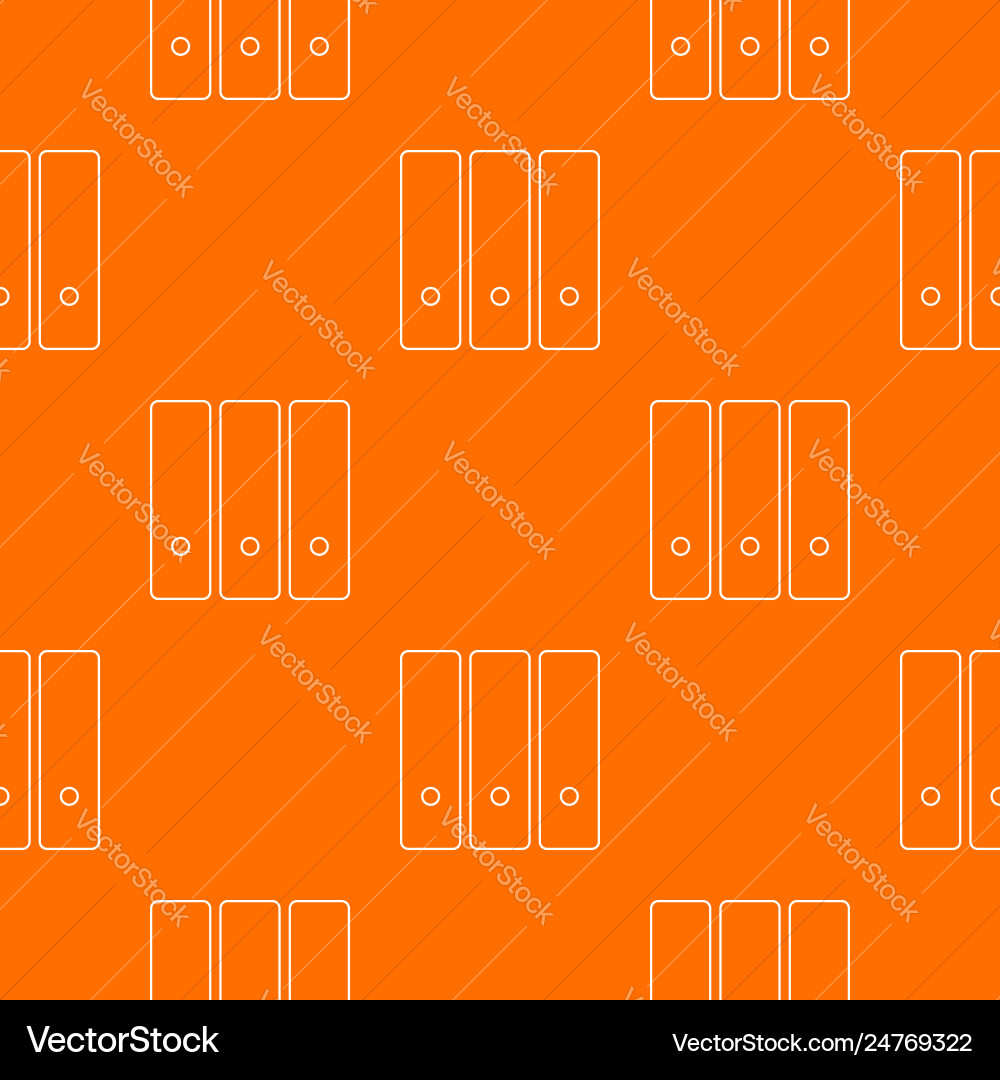 Office folder pattern orange Office folder pattern orange vector image