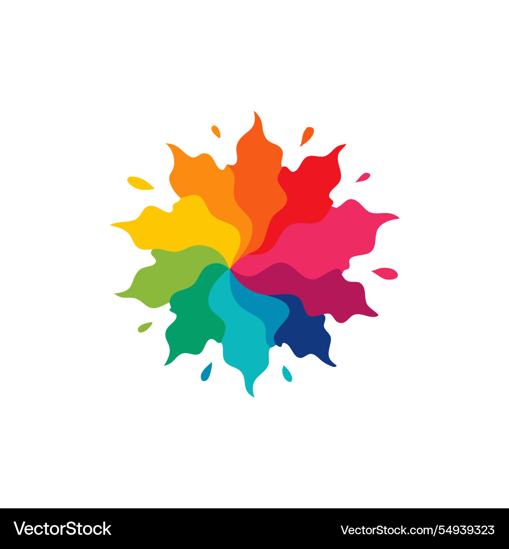 A lively watercolor design with an array vector image