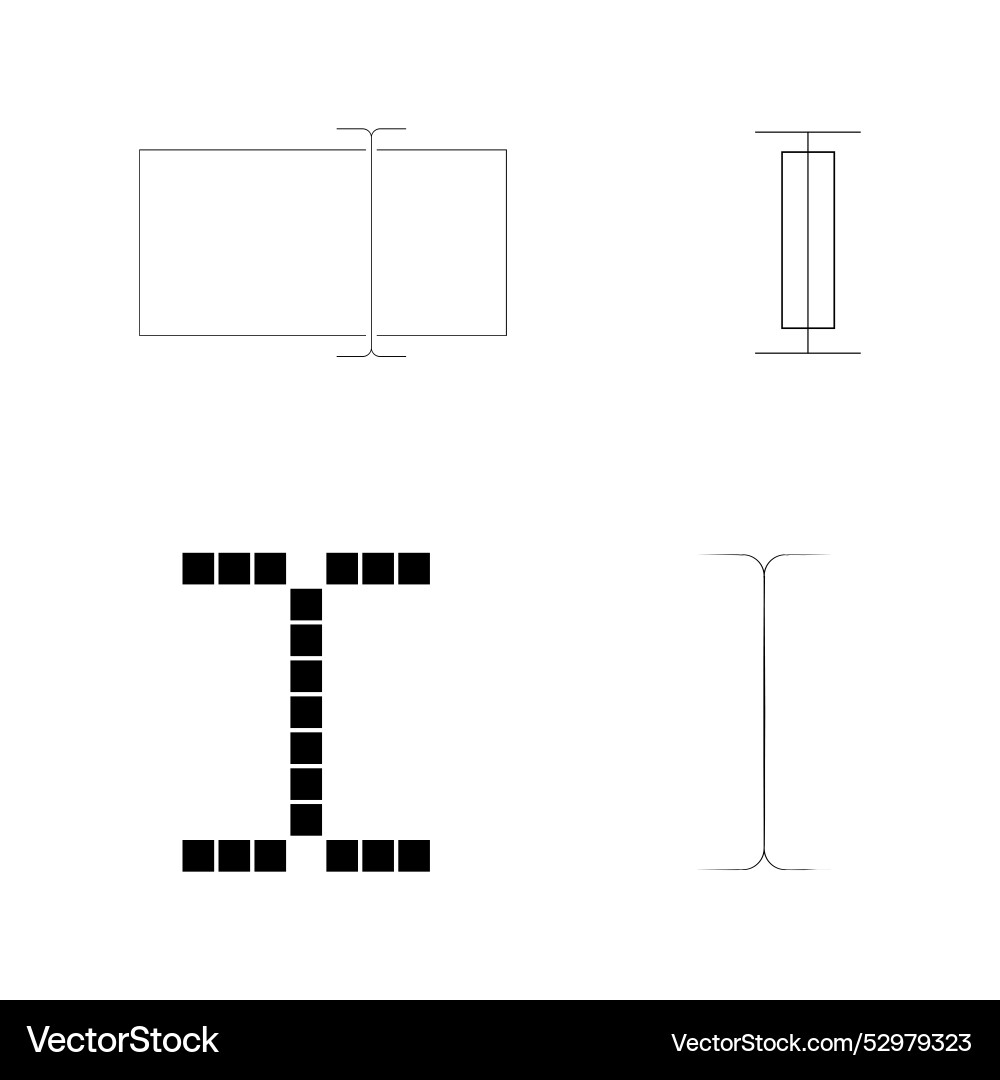 Cursor icon writing mark text Cursor icon writing mark text vector image